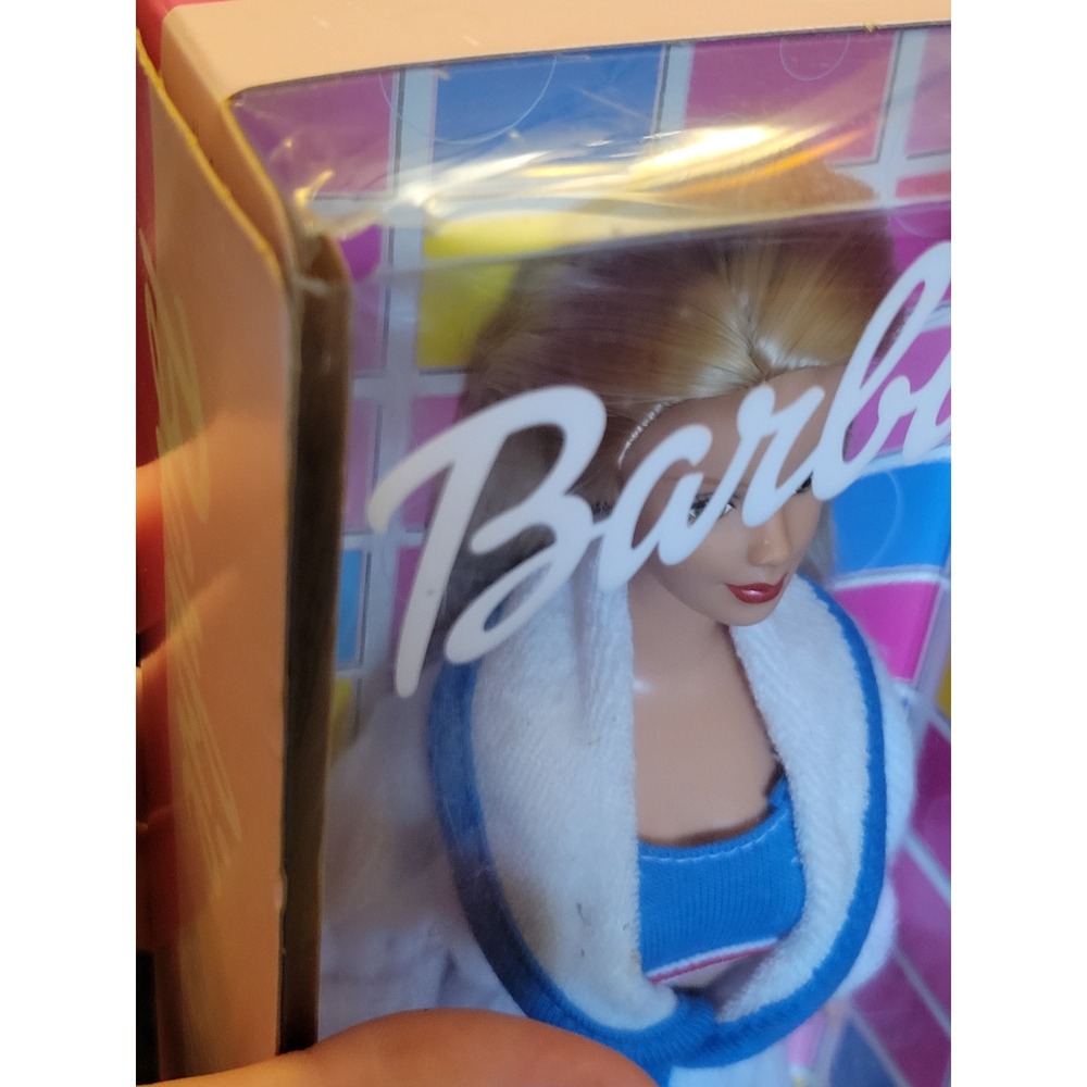 Vtg 2001 Mattel Barbie Bath Boutique Doll 29402 White Robe Bubble Bath NIB - Picture 10 of 10
